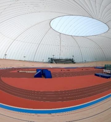 First and largest airdome - fabric covered velodrome in Europe.